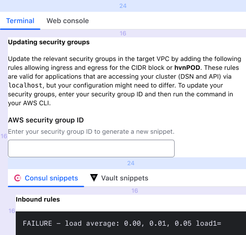 Tabs nested spacing example